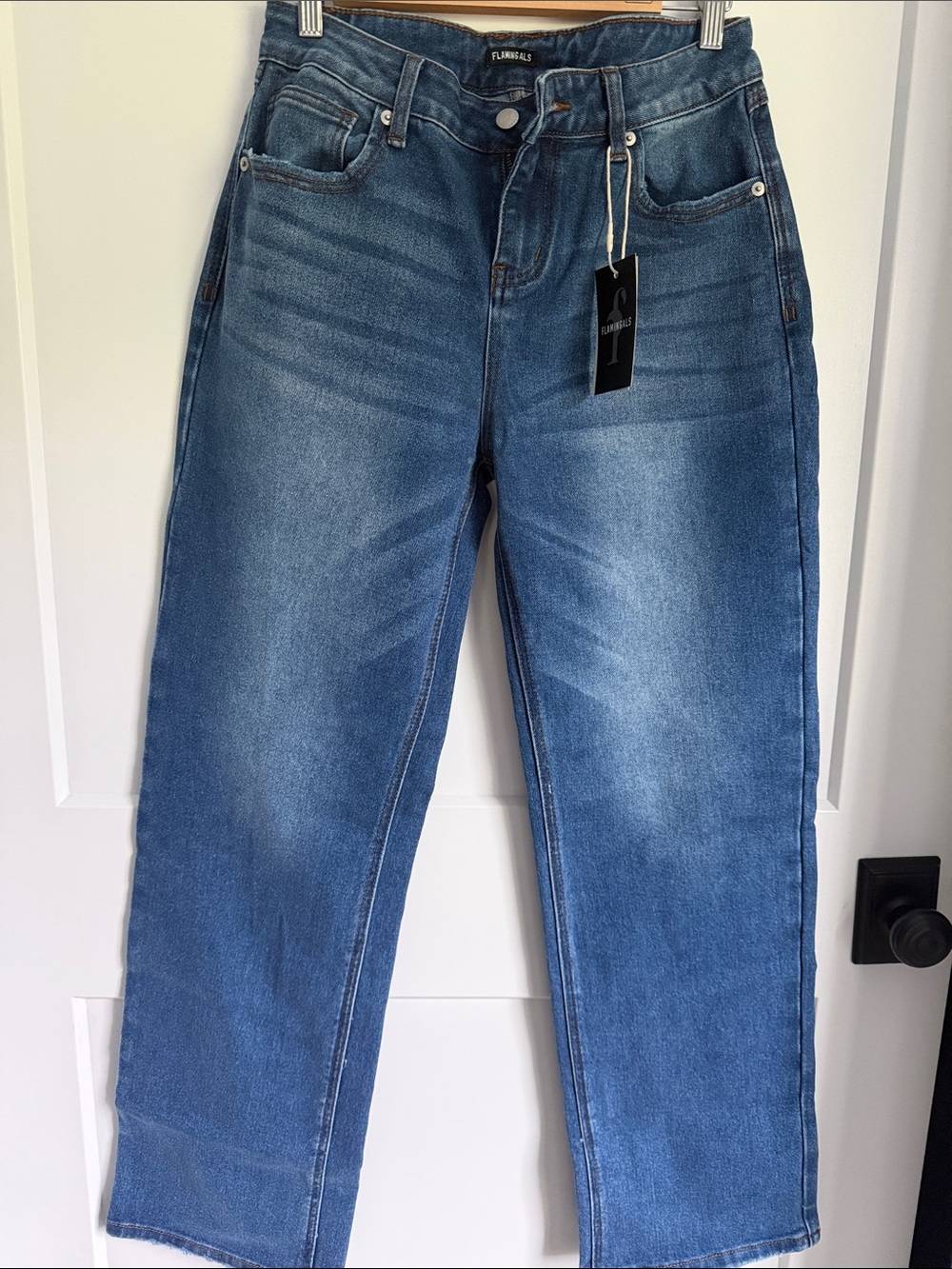 Flamingals Women's Blue Straight-Leg Jeans